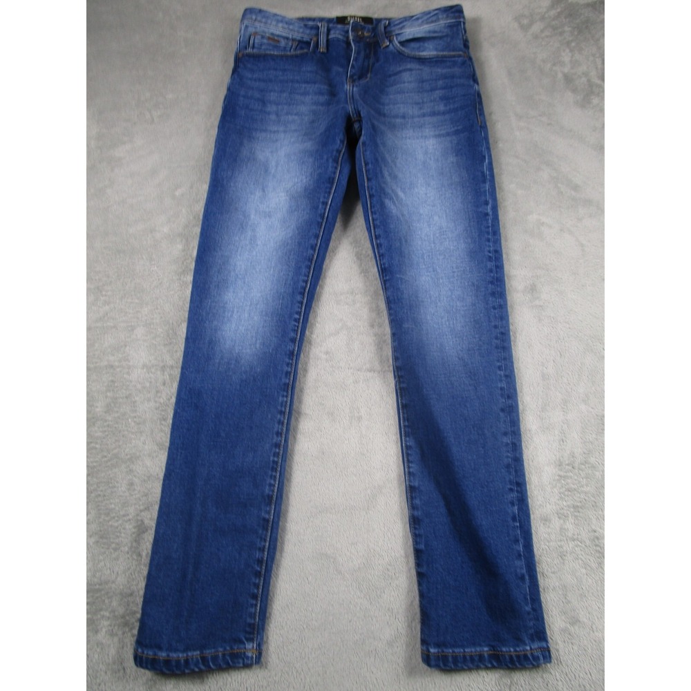 Diesel Jeans Mens 30x32 Blue Tapered Distressed Modern Logo Pockets